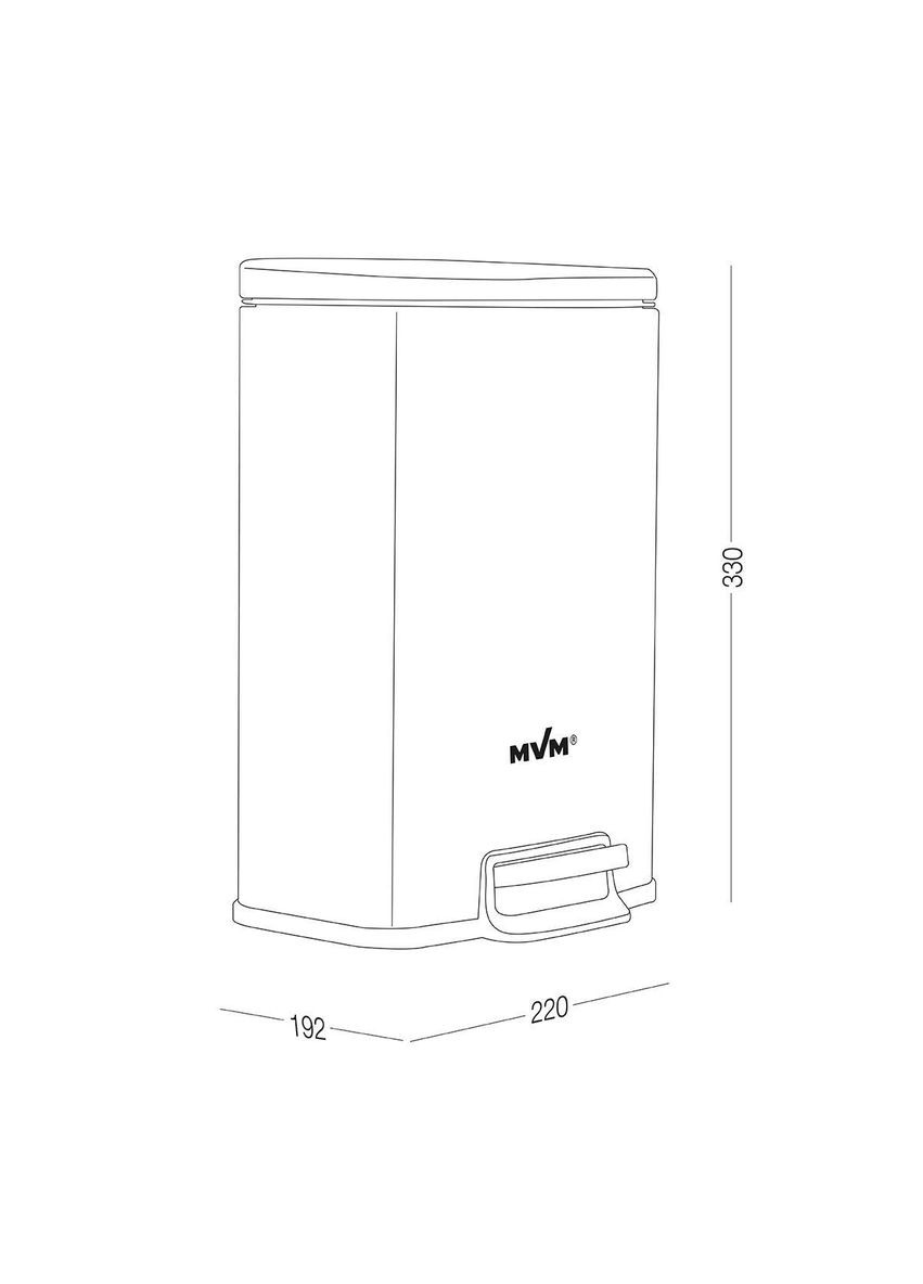 Мусорное ведро с крышкой и педалью BIN-15 5L SS MVM (317254089)