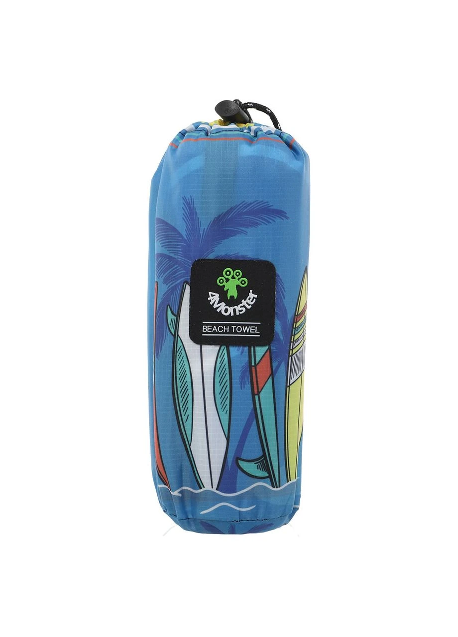 Полотенце для пляжа SURFBOARD BEACH TOWEL T-SBT (T-SBT_Голубой) 4monster комбинированный