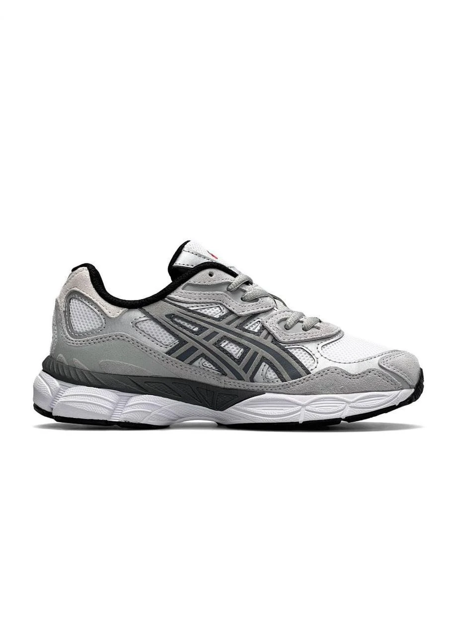 Белые демисезонные кроссовки мужские asics gel - nyc white steel gray асикс гель нюк No Brand