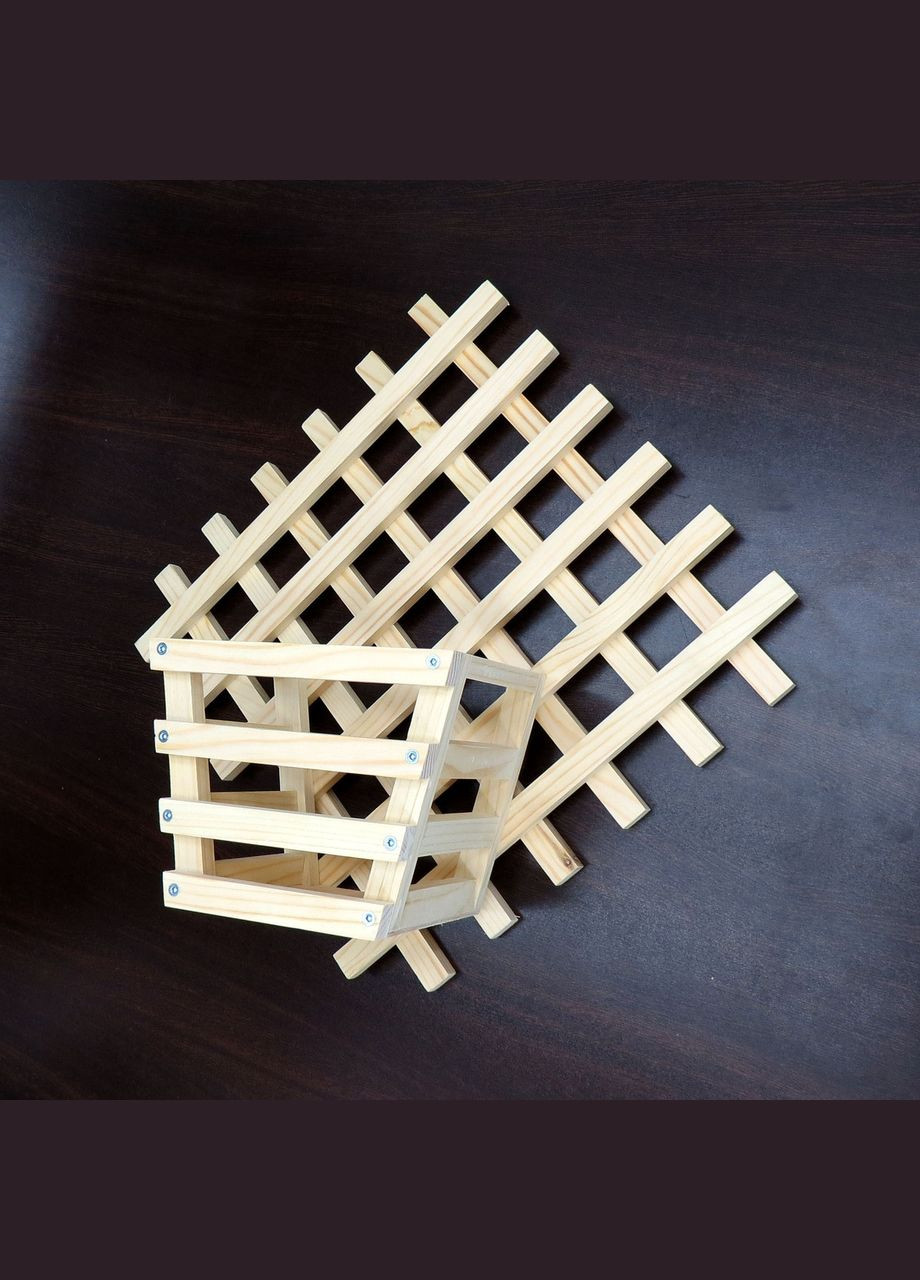 Полиця настінна для квітів з дерева Камасарі бланже (ЦВС-004901) No Brand (328227657)