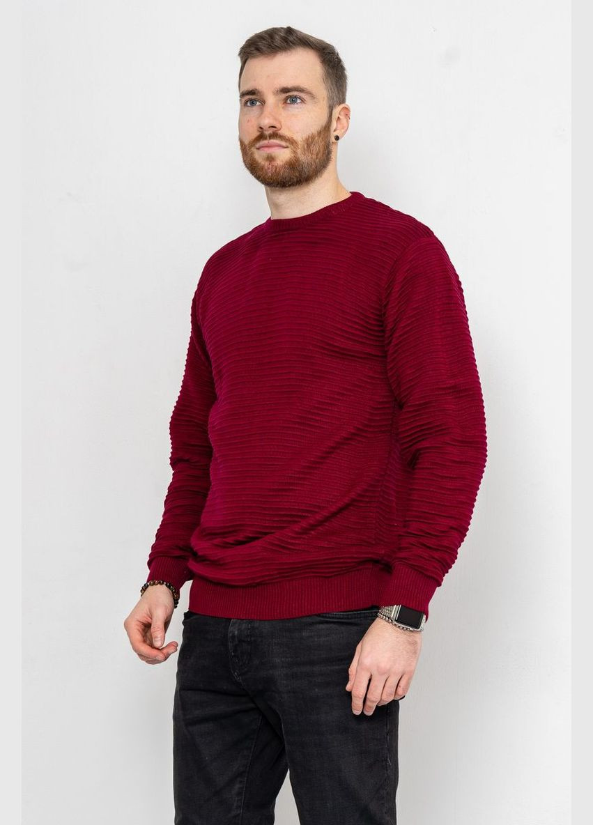 Бордовый демисезонный свитер мужской, цвет бордовый, Ager