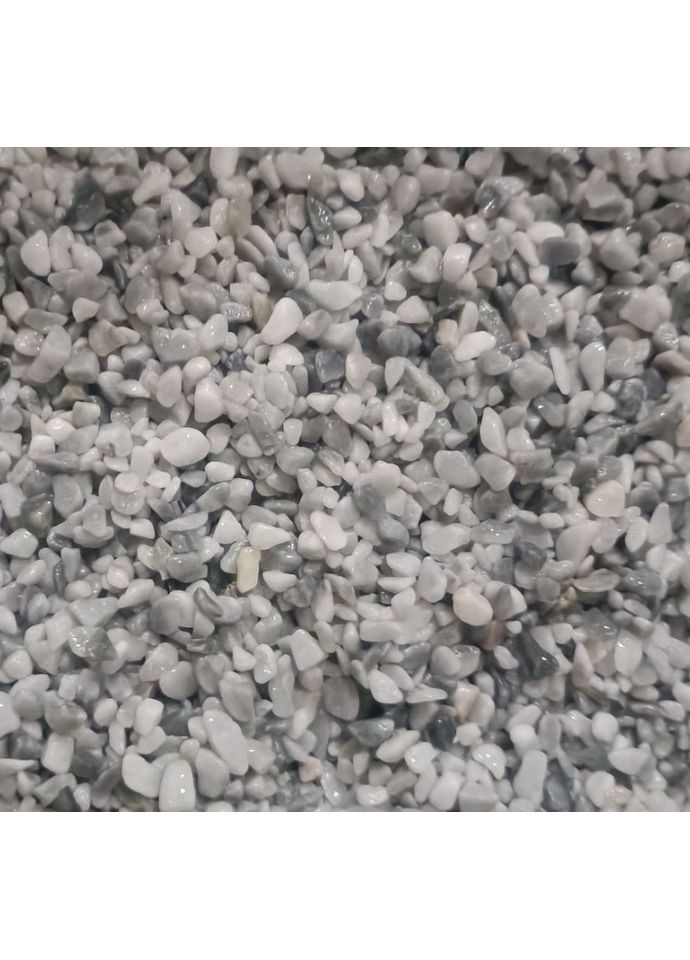 Грунт 75 декоративний галька Сірий мармур пастель ніжний мікс 3-6 мм, 1 кг No Brand (366560004)