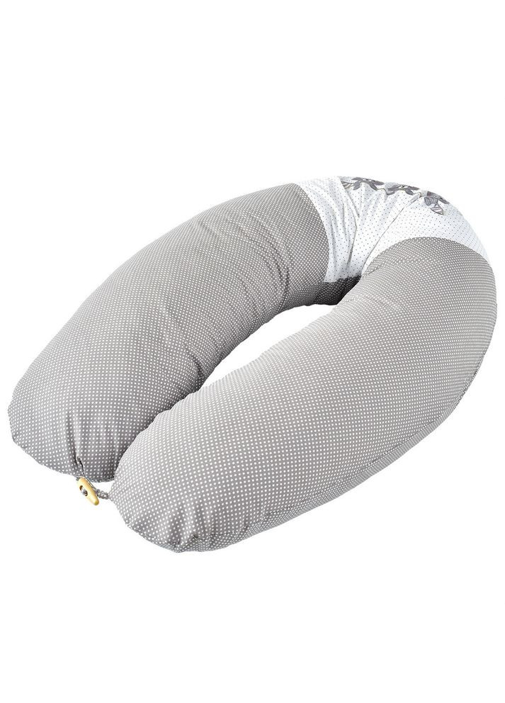 Подушка для вагітних і годування ТМ PAPAELLA з ґудзиком 30х190 см горошок сирій IDEIA (275870637)