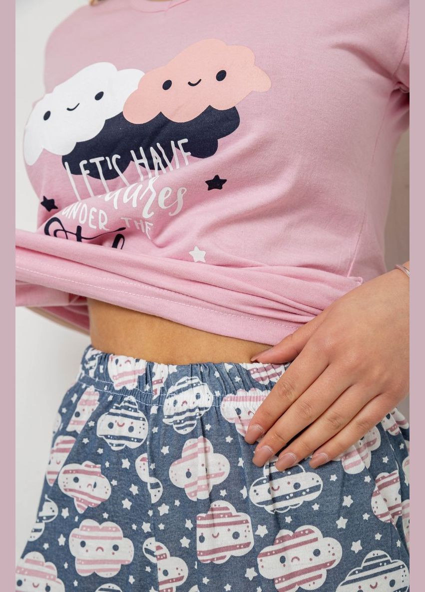 Сіра всесезон жіноча піжама з принтом Fashion