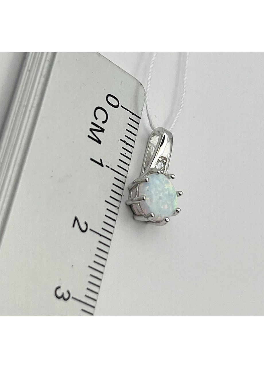 Срібний кулон з білим опалом 0,95 г No Brand (369737751)