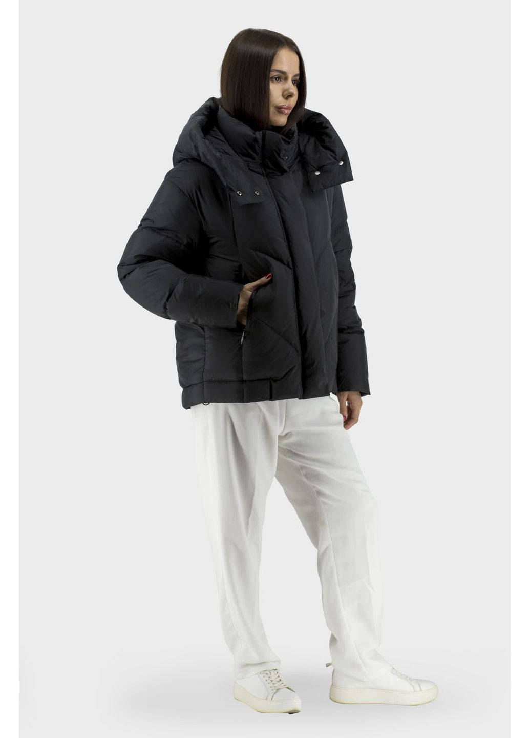 Чорний зимній Пуховик No Brand