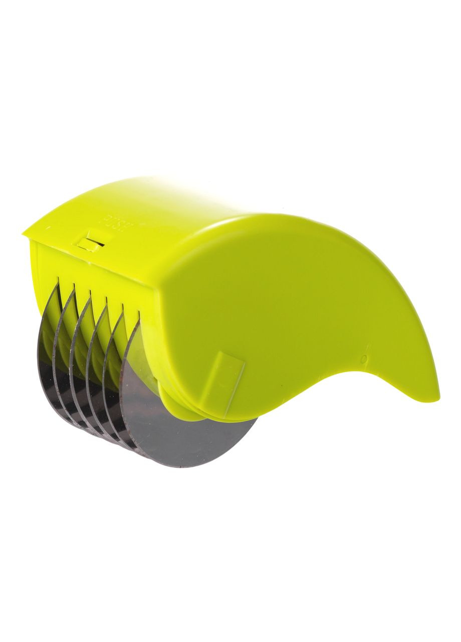 Роликовий ніж-слайсер для зелені 6 лез салатовий ніж подрібнювач для кухні для нарізки зелені ProDobro (364191932)