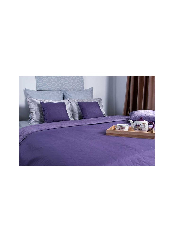 Покривало двостороннє VeLour Фіолетове 180 х 220 см (340.55_Violet) Руно (372625645)