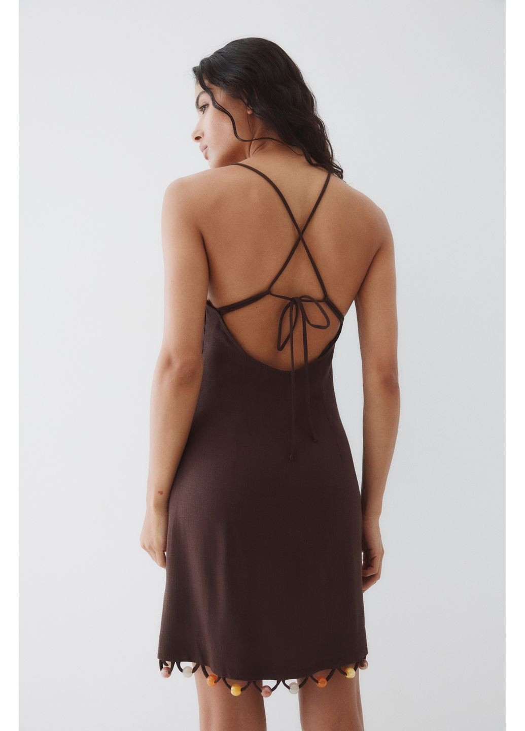 Коричневое платье H&M