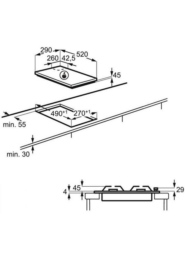 Варочная поверхность EGC3322NVK Electrolux (306940838)