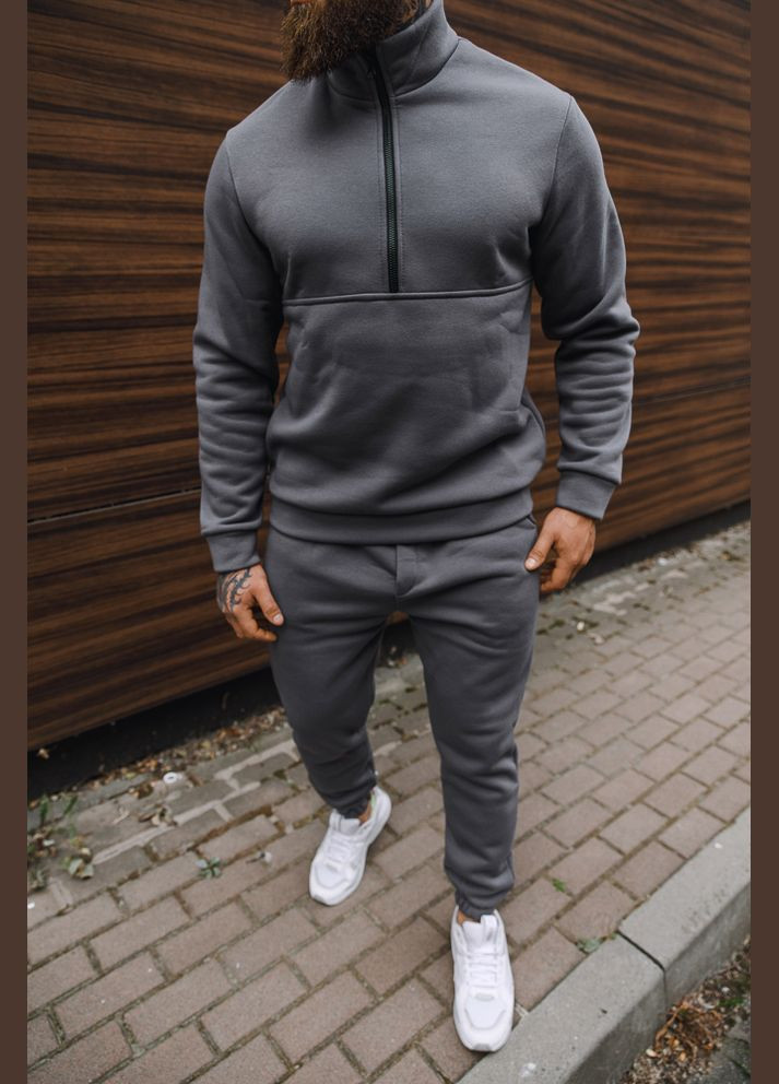 Костюм спортивний чоловічий базовий на флісі No Brand спортивный костюм (303106112)