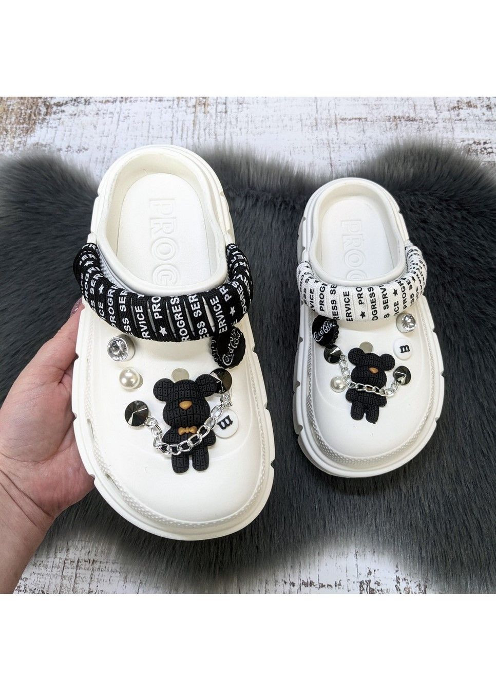 Крокси жіночі на платформі Progress (317211435)