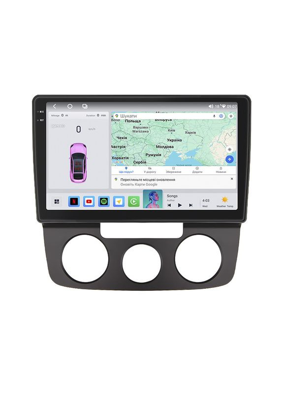 Штатна магнітола 10" для Volkswagen Jetta V Auto AC 2005-2011 4/64 QLED CarPlay GPS 360 Prime 5 шт. Lesko (336194465)