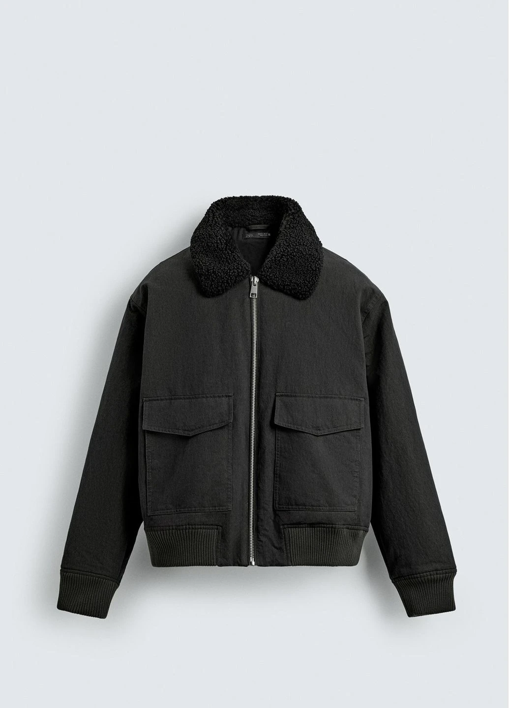 Графитовая демисезонная куртка Zara