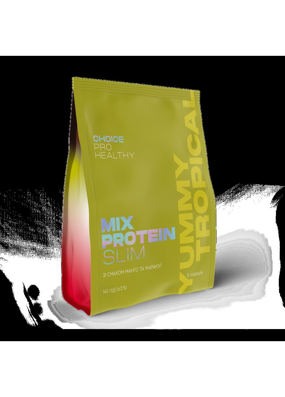 Низкокалорийный питательный коктейль Mix Protein slim Yummy Tropical 145 г CHOICE (361663208)