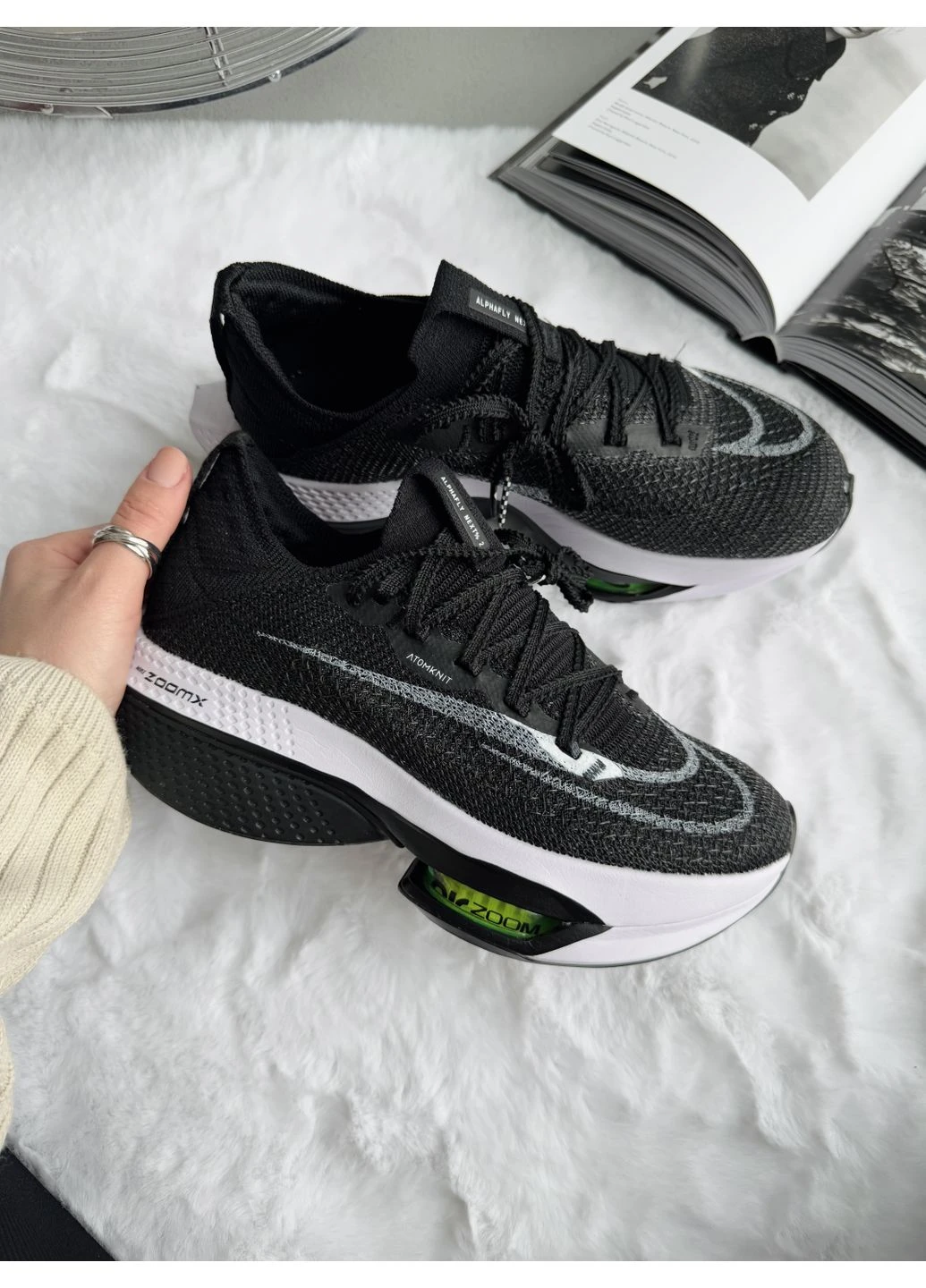 Білі кросівки чоловічі nike air zoom alphafly next% 2 black/white найк аір зум білі демісезон No Brand