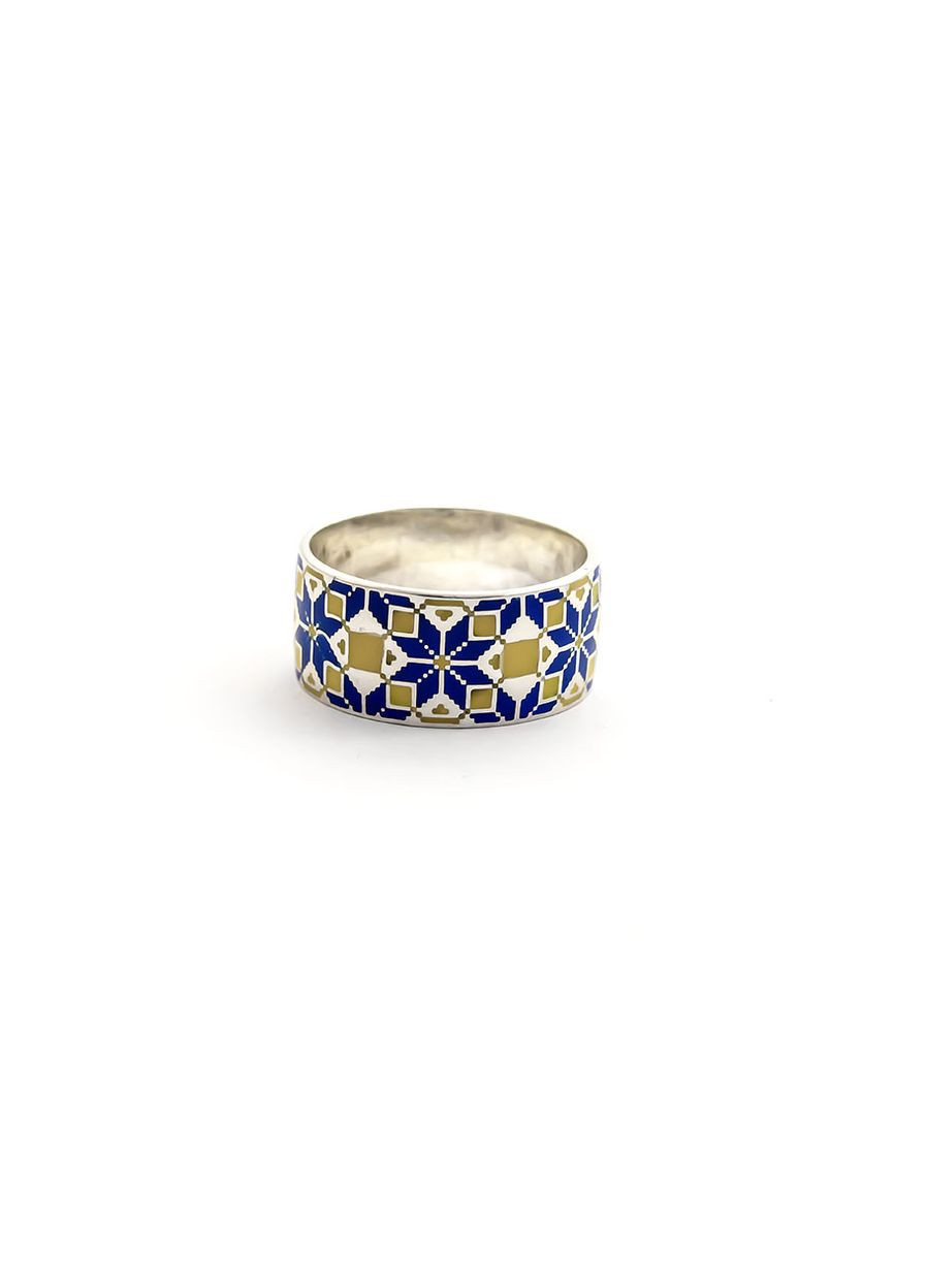 Кольцо с вышиванкой 5558 SE, размер Maxi Silver (341539827)