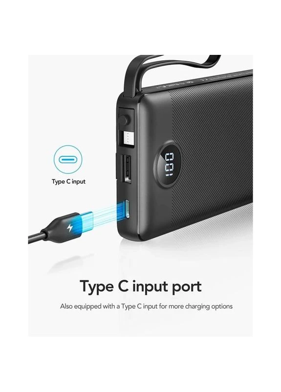 Powerbank C10 10000mAh 10.5W Чорний (1283126526848) Veger (388470103)