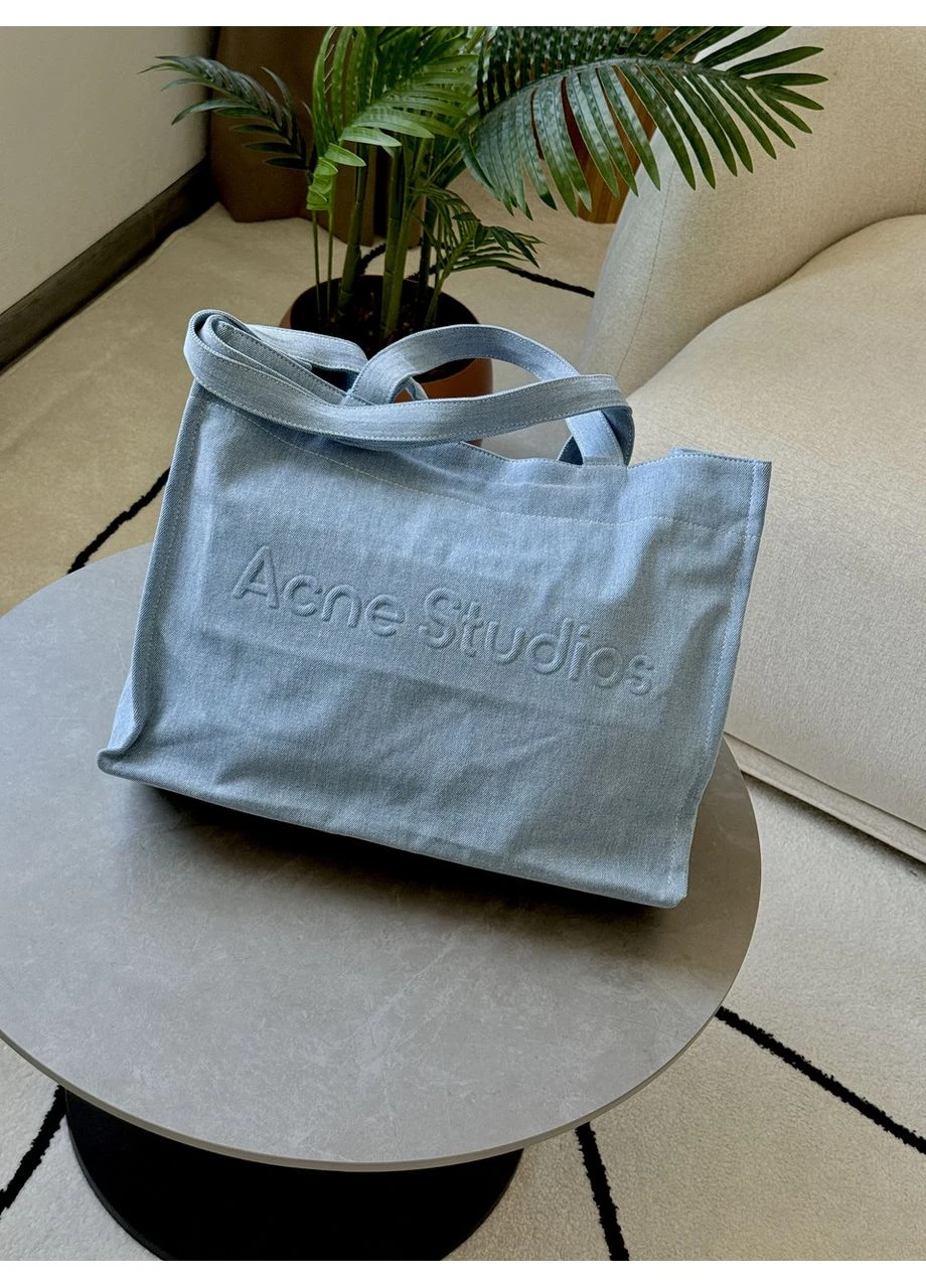 Женская сумка Logo-Embossed Distressed Denim Tote Bag No Brand (386417391)