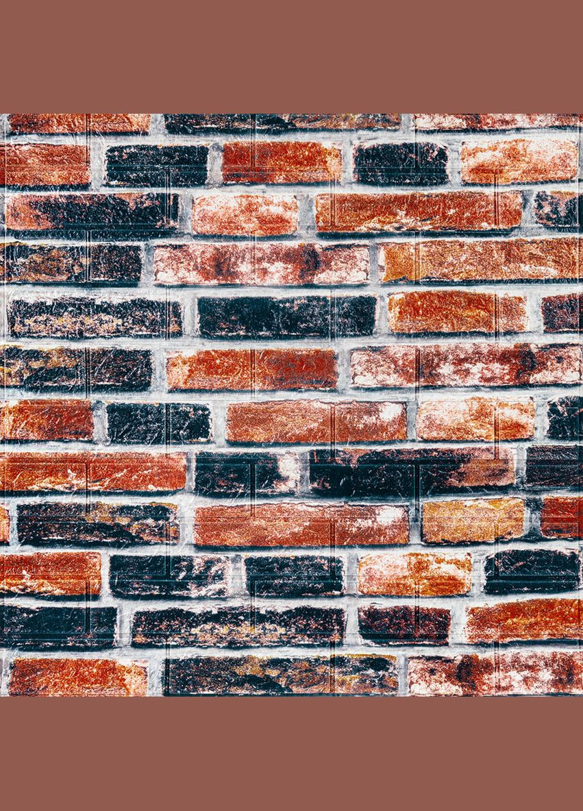 Самоклеящаяся 3D панель под серо-синий катеринославский кирпич 700х770х3мм (48-3) SW-00001165 Sticker Wall (327088776)