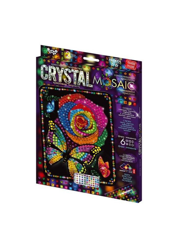 Набор для творчества CRYSTAL MOSAIC Роза (CRM-02-07) Danko Toys (364111336)