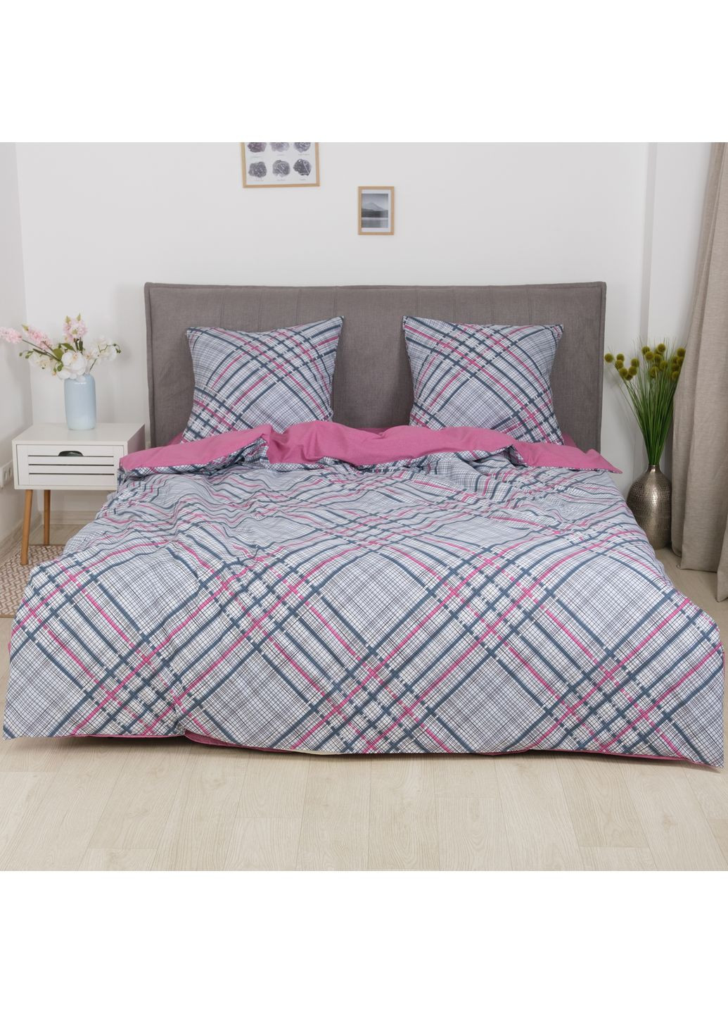 Комплект постільної білизни Євро Ранфорс 25407 Viluta (367583605)