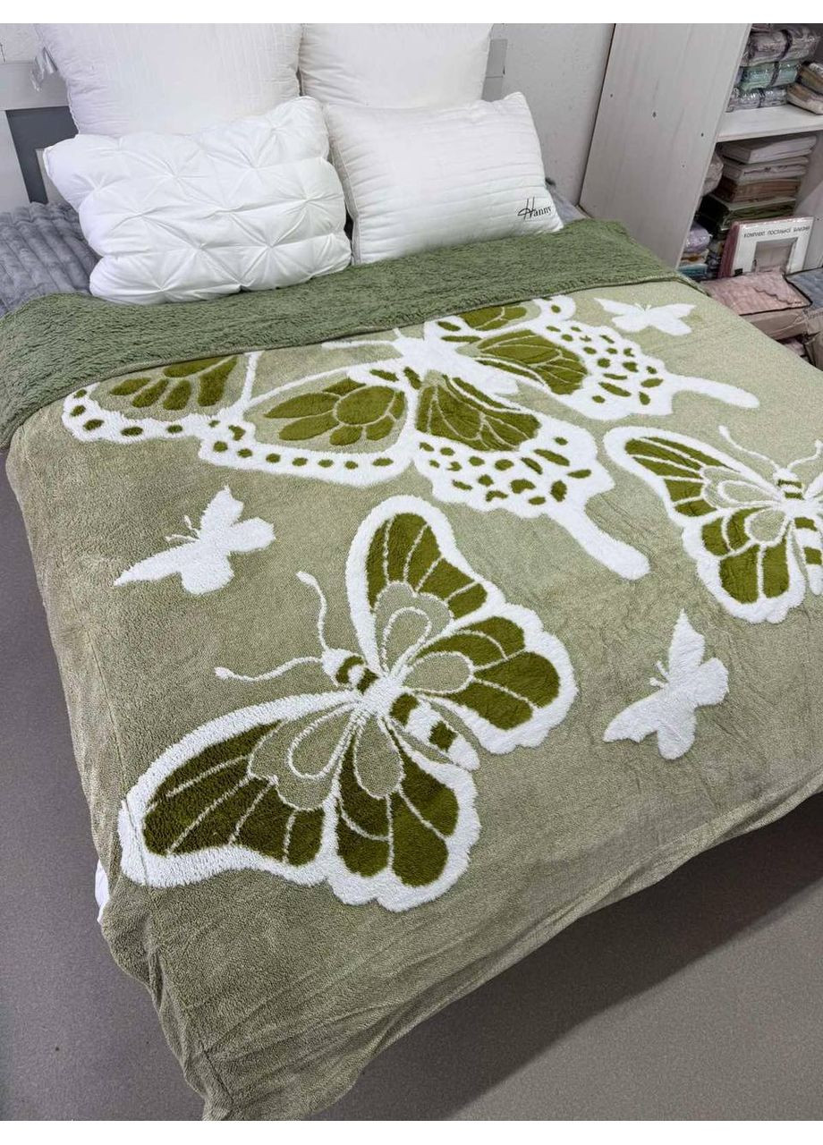 Теплий плед "метелик" євро на овчині Vishnya (365715654)