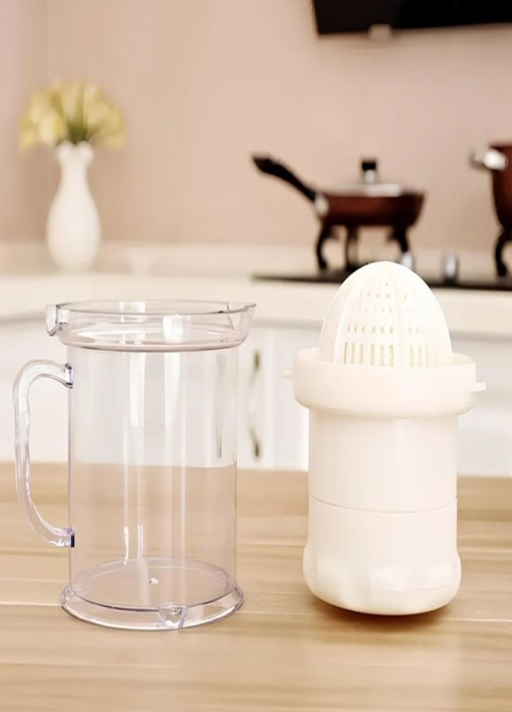 Ручна міні соковижималка з чашкою для фруктів Juicer XL-295 No Brand (296108271)