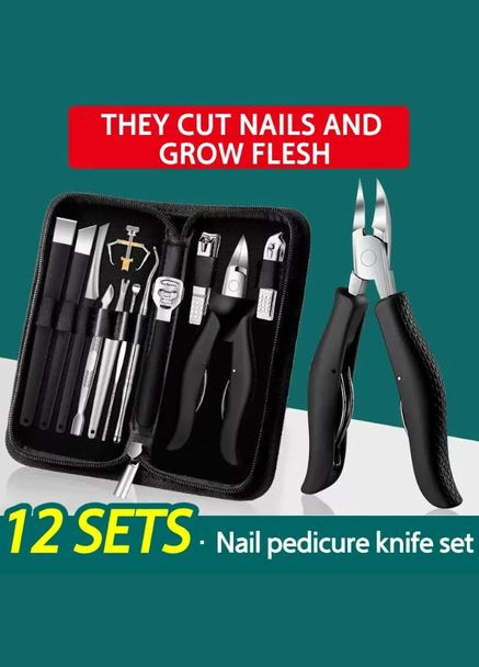 Набір для манікюру та педикюру Paronychia 12 предметів у сумці Max-Manicure (297949483)