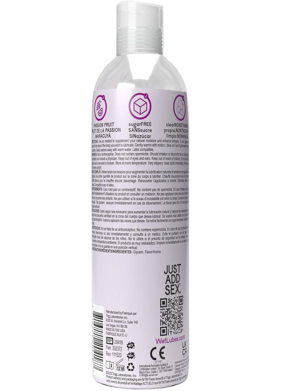 Согревающий лубрикант на водной основе Warming Passion Fruit 4 in 1, без сахара (118 мл) Wet (367723312)