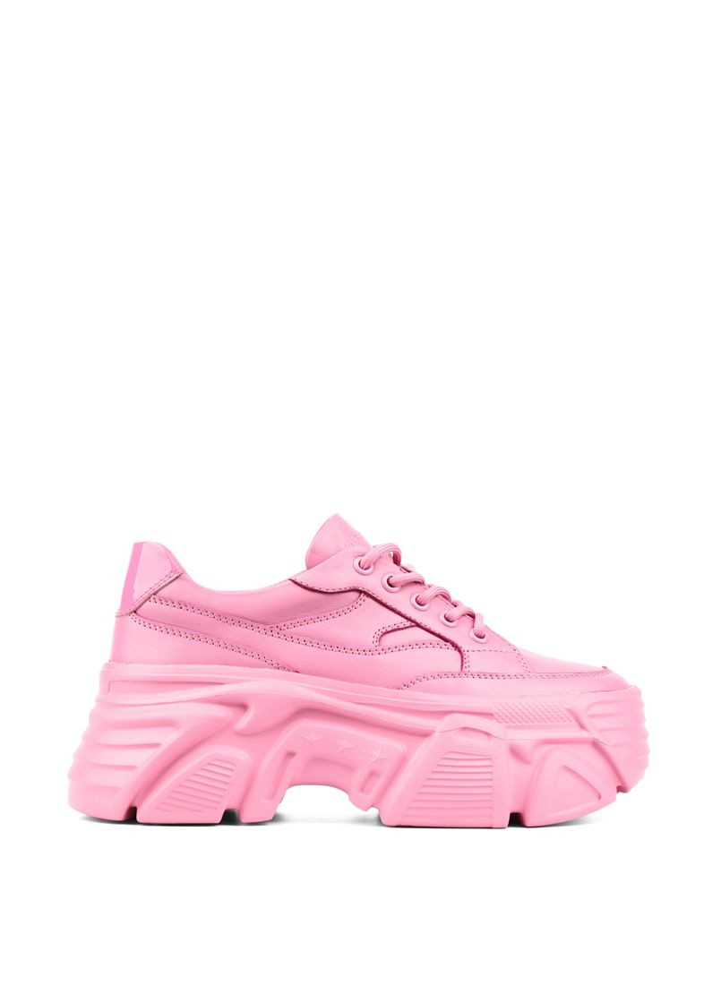 Розовые всесезонные женские кроссовки jr1083-1 розовая кожа MIRATON