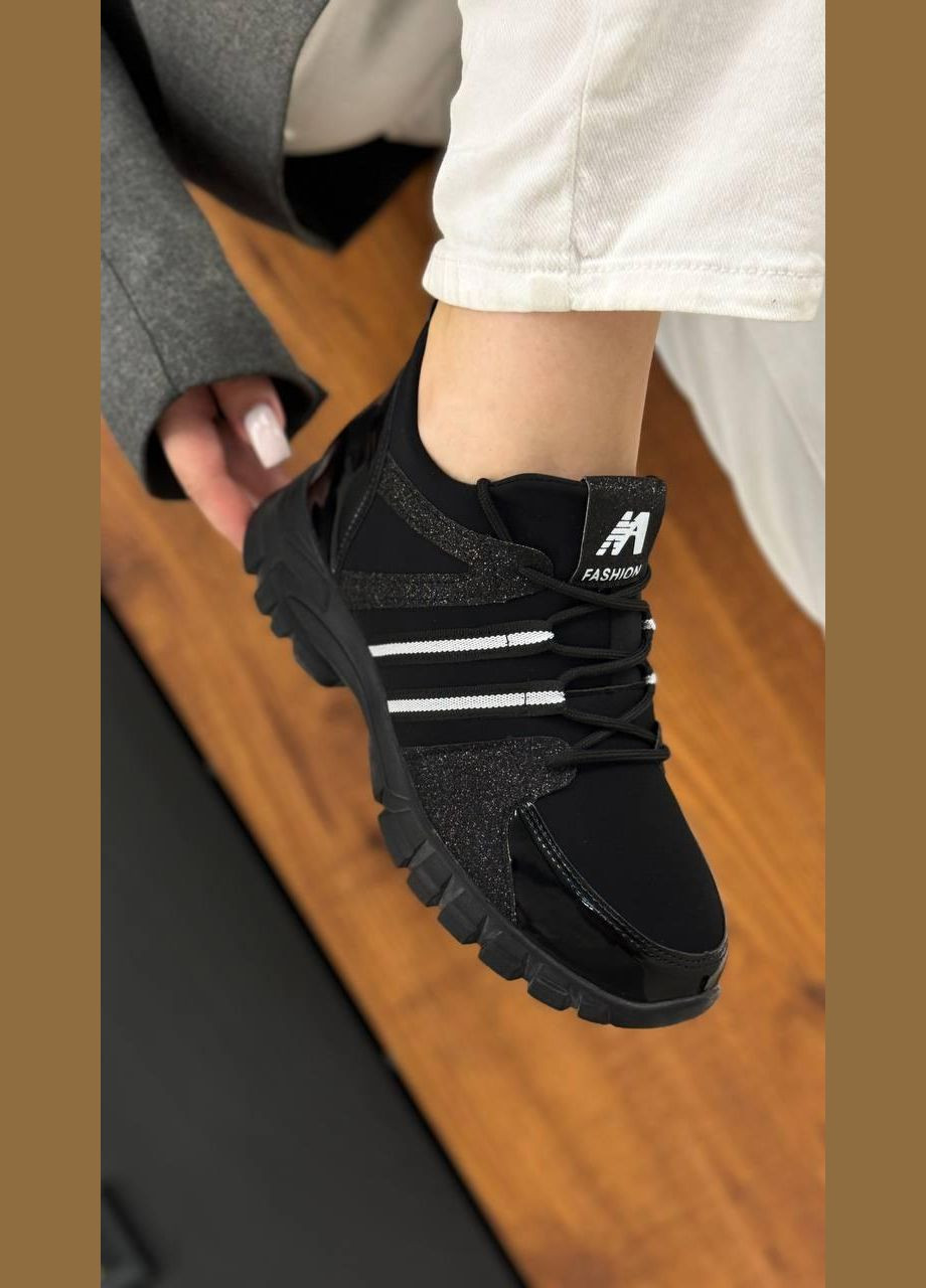 Кроссовки женские черные No Brand Демісезонні чёрные демисезоны (322784757)