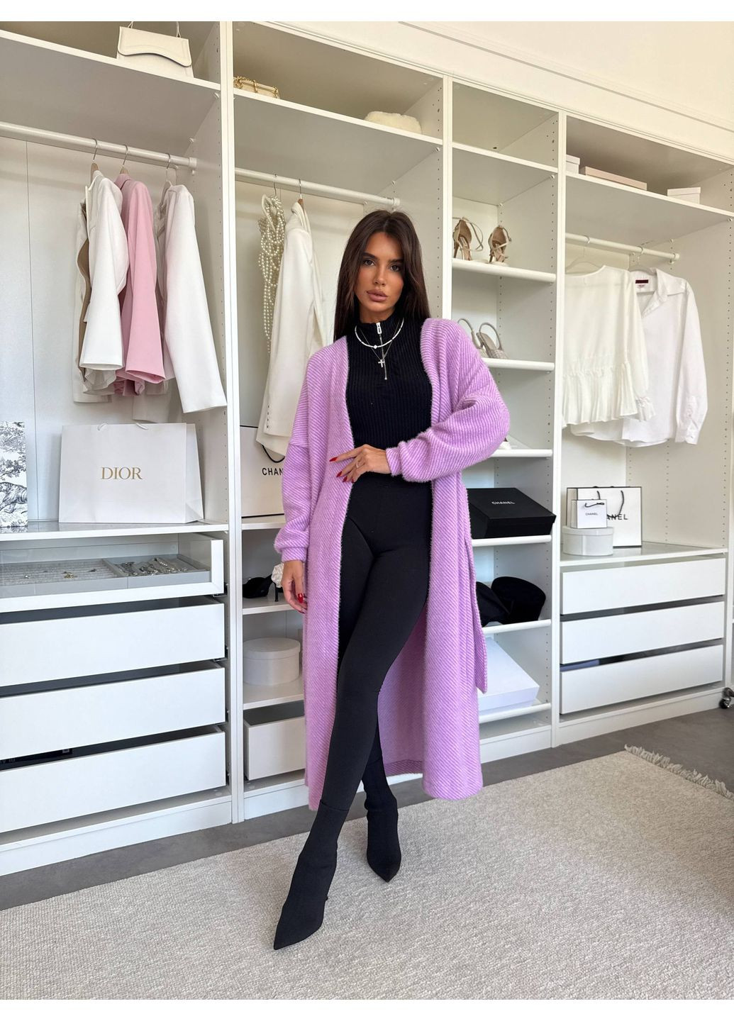 Сиреневый демисезонный кардиган Україна