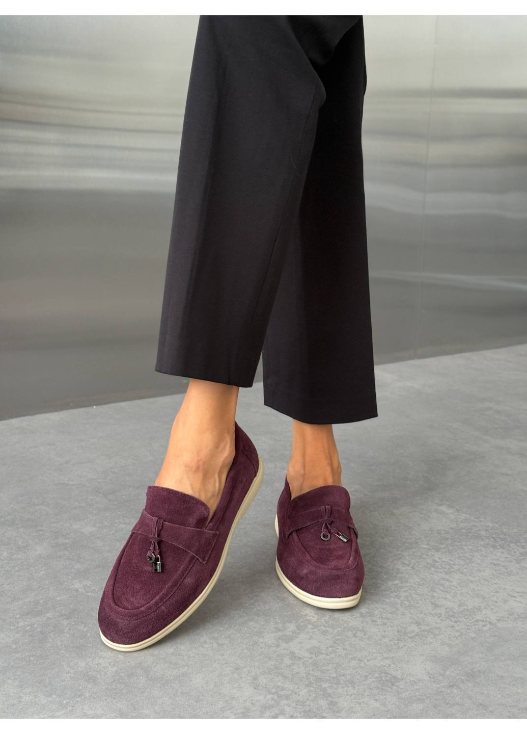 Женские лоферы женские бордовые замшевые nikart с анатомической колодкой | бордовые (355796220)