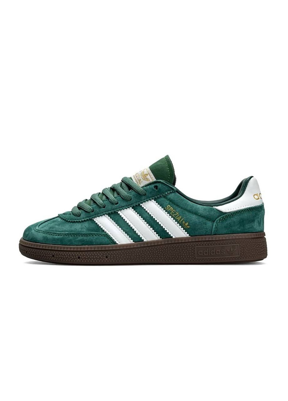 Темно-зелені всесезонні кросівки чоловічі adidas No Brand Spezial Green White
