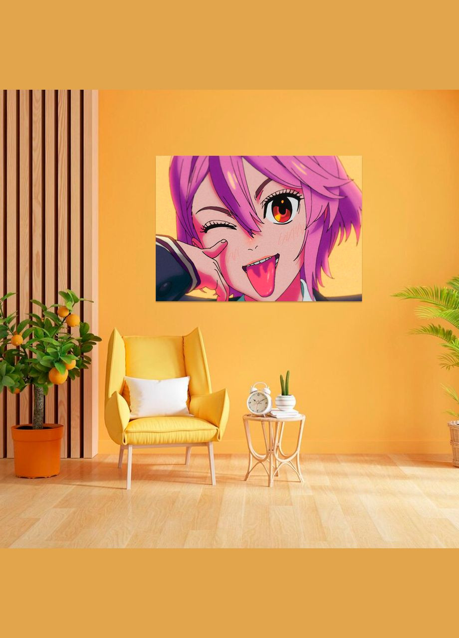 Плакат- на стіну з оригінальним принтом аніме-манги Dandadan Дандадан "Aira Shiratori Айра Шираторі" А1 Кавун постер (316208631)