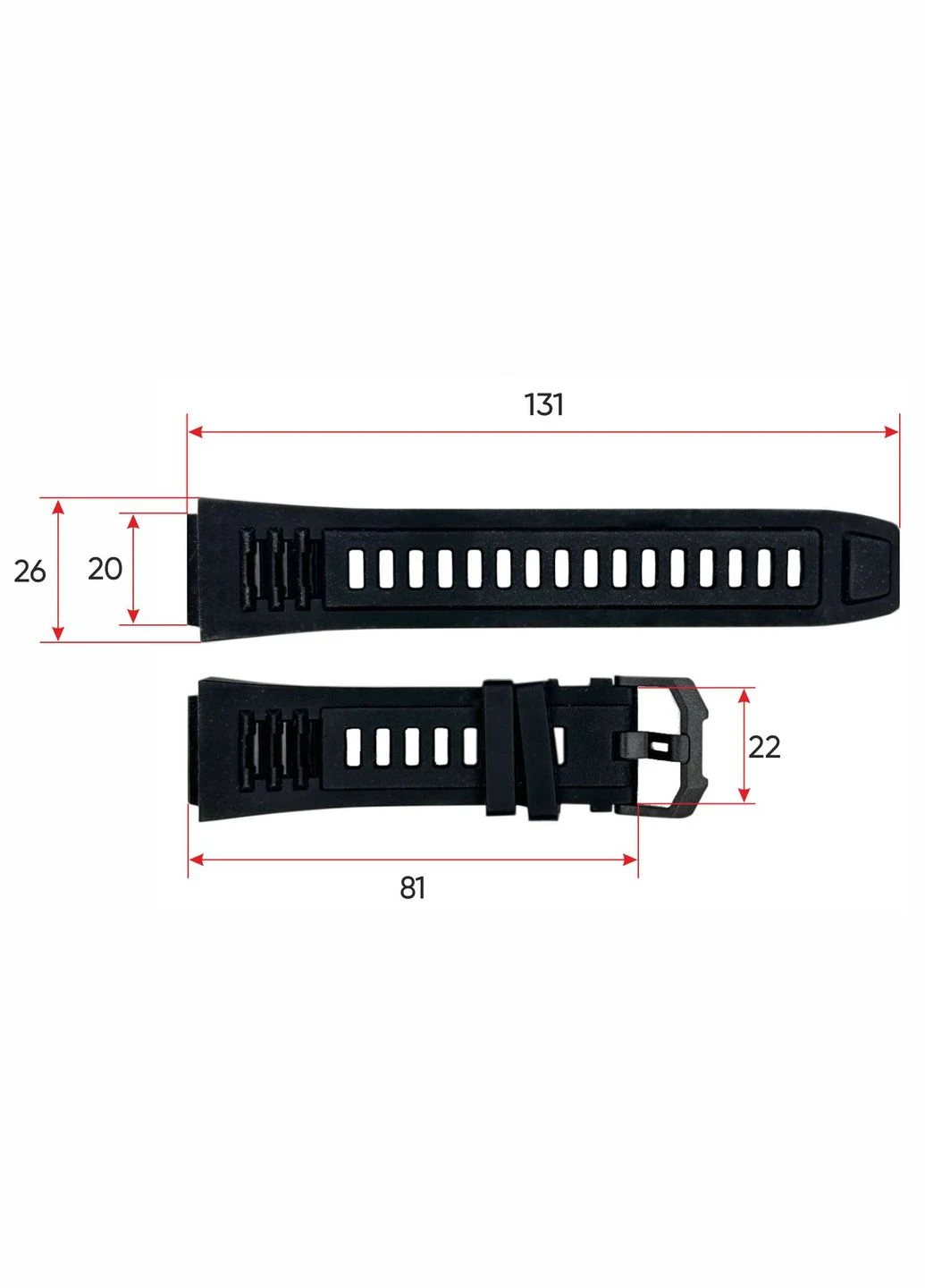 Ремінець для смарт годинника Titan Black Modfit (379830753)