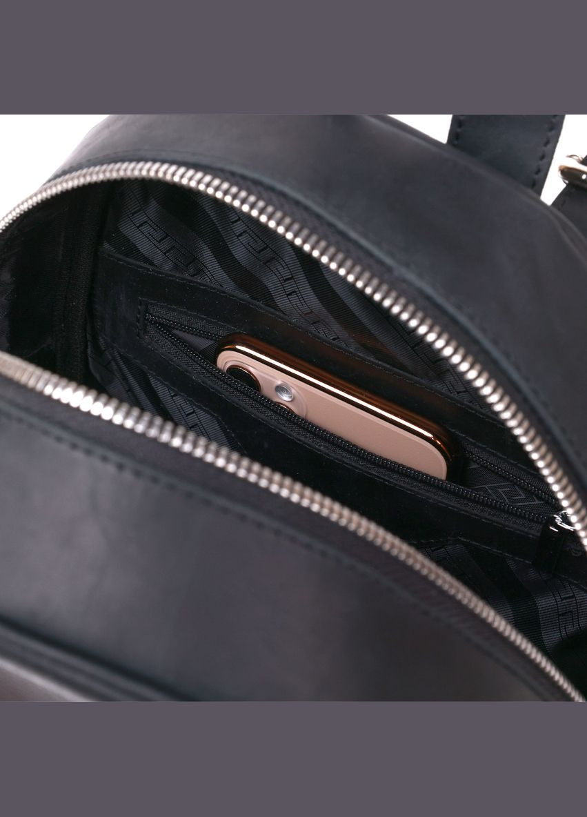 Універсальний жіночий рюкзак із натуральної шкіри з кишенями чорний (sku_16328) No Brand (329860394)