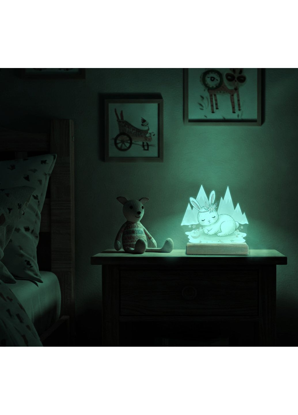 Ночник Зайчик с регулировкой света через пульт ДУ CASE CONTROL (355387487)