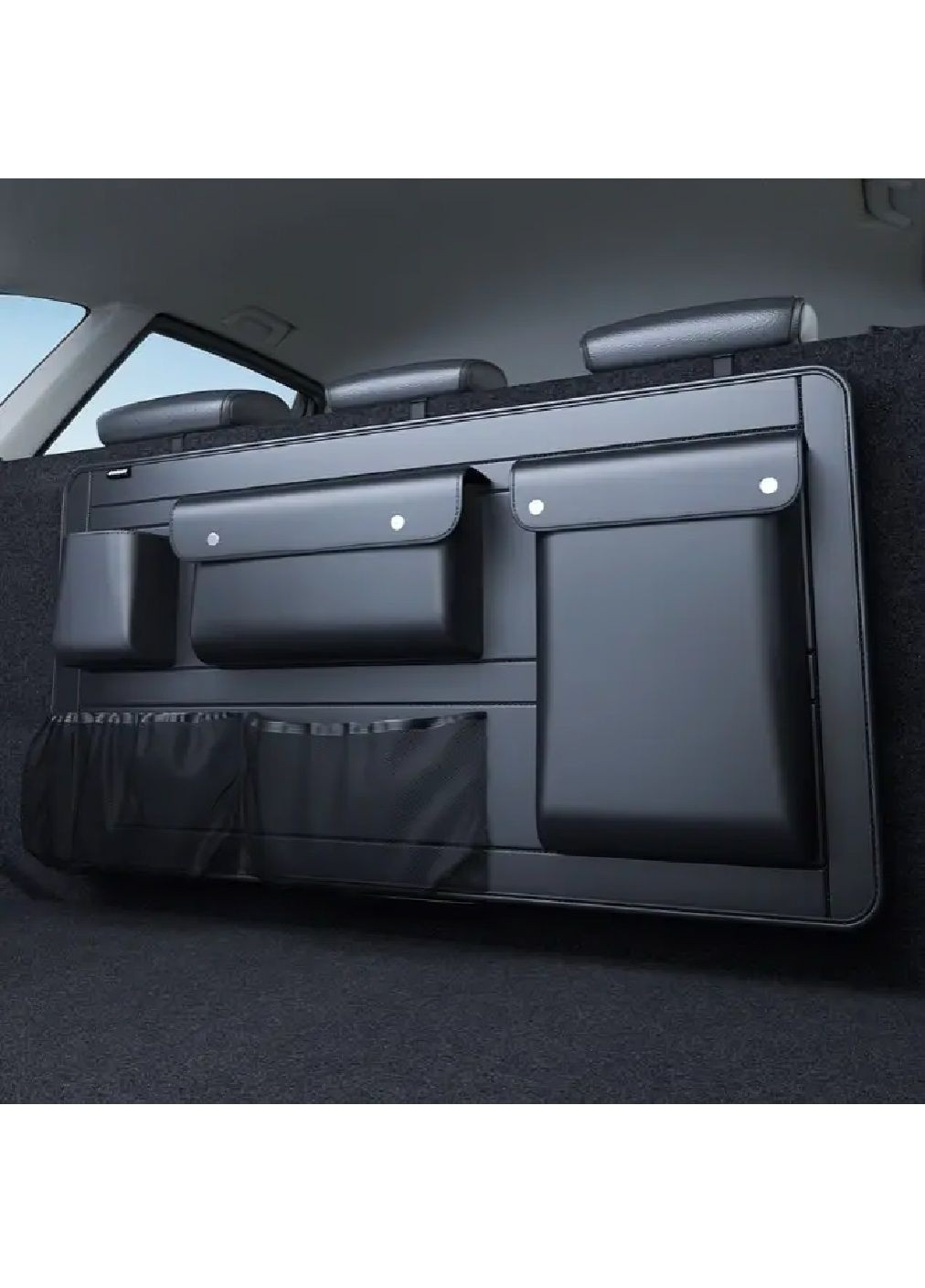 Органайзер накидка на спинку сидіння для багажника кузова універсал в машину автомобіль екошкіра 91х45 см (480289-Prob) Чорний Unbranded (333141098)