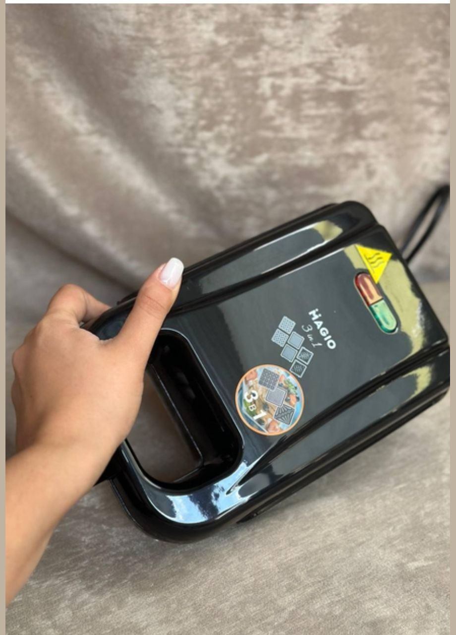 Мультимейкер MG-363 3в1 бутербродниця-вафлі-гриль Magio (342113696)