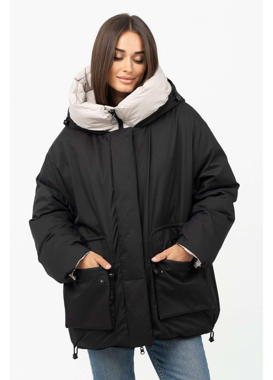 Срібна зимня двостороння парка-пуффер Towmy