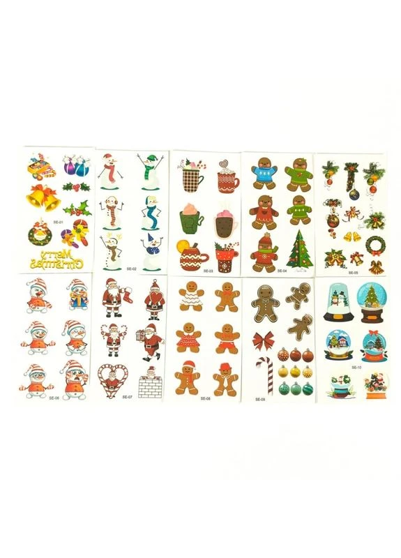 Набір дитячих тимчасових тату "Різдво та Новий рік №5" tattoo-mini-set-cmas-10-5 Fresh Tattoo (380709357)