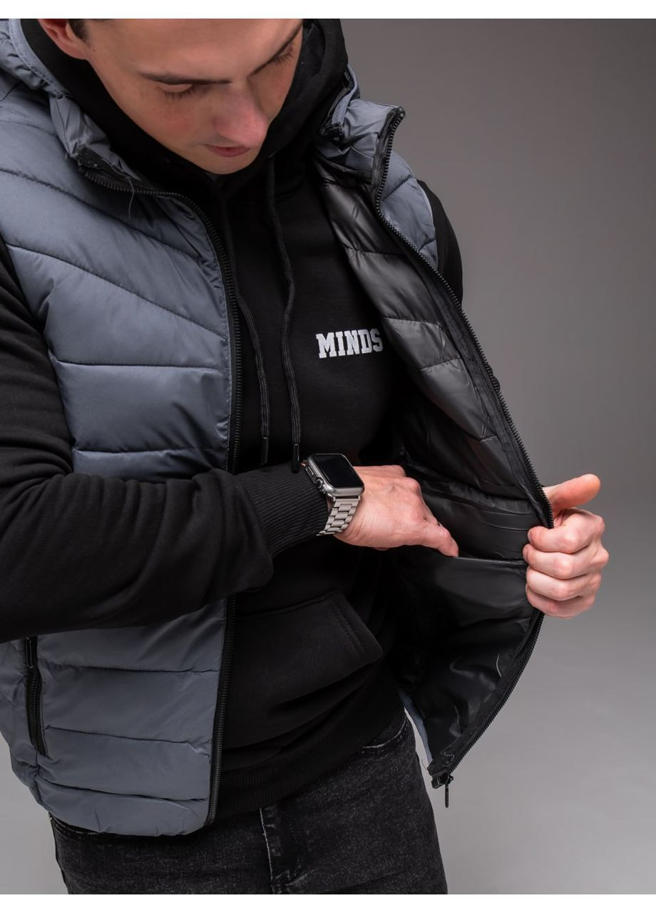 Чоловічий утеплений жилет зі знімним капюшоном Vakko (368833466)