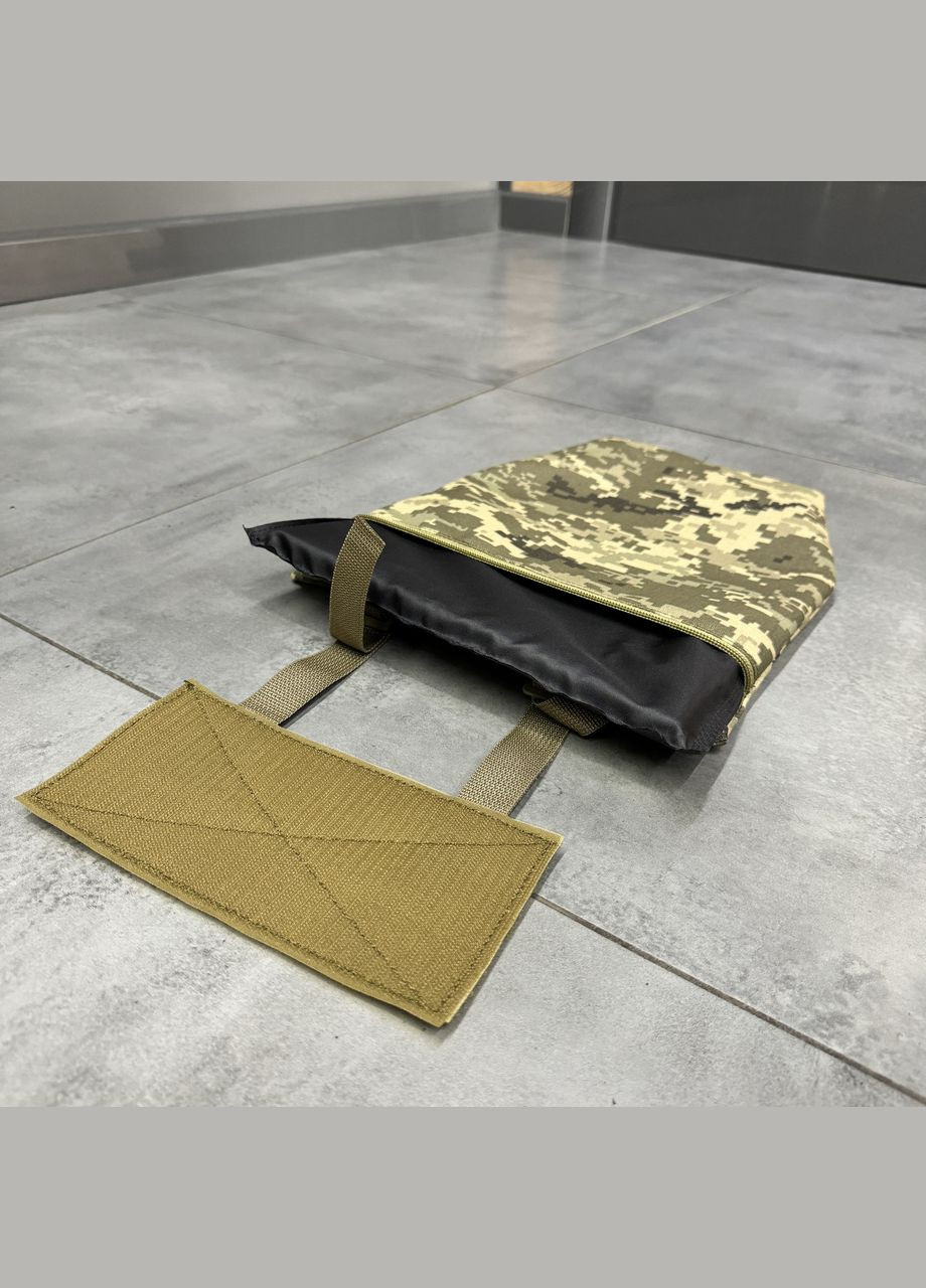 Підсумок з балістичним пакетом 1 класу, фартух напашник для плитоноски, розмір, Піксель, Cordura 1000D Добронь (362601428)