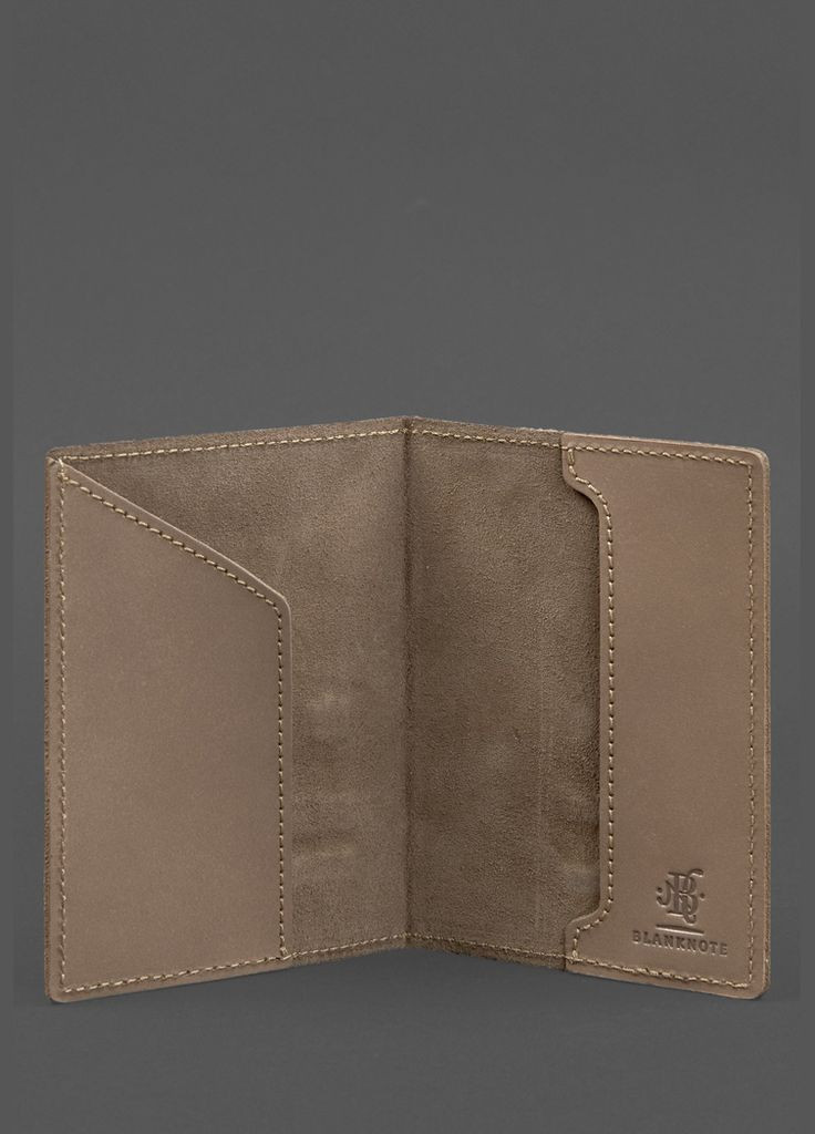 Кожаная обложка для военного билета 7.3 светло-бежевая Crazy Horse (A-028675) BlankNote (328961621)