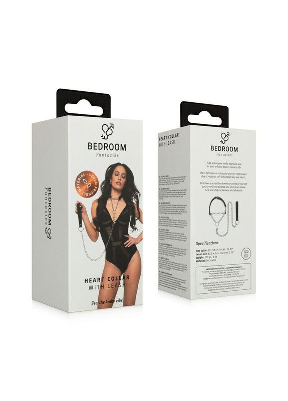 Нашийник із повідцем Bedroom Fantasies: with Chain — Silver Collar (327875918)