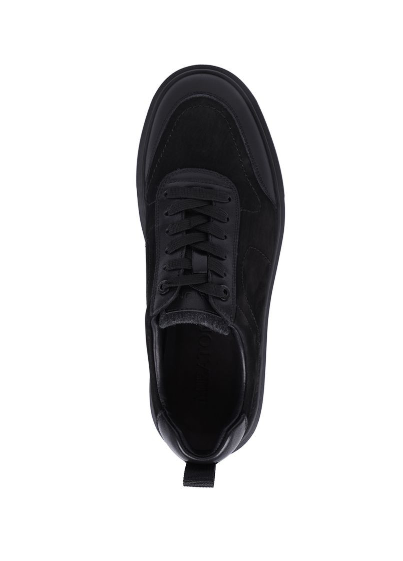 Черные мужские кеды 06623a-29-m227/s51/d01/u58 черный нубук MIRATON