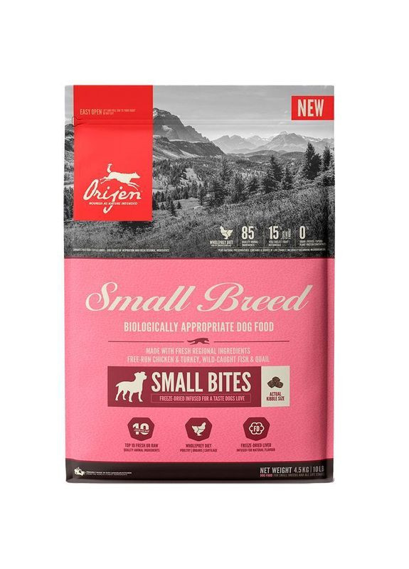 Small Breed Dog (Оріджен Смол Брід Дог) сухий корм з птикою і рибою для собак і цуценят 1.8 Orijen (297511329)