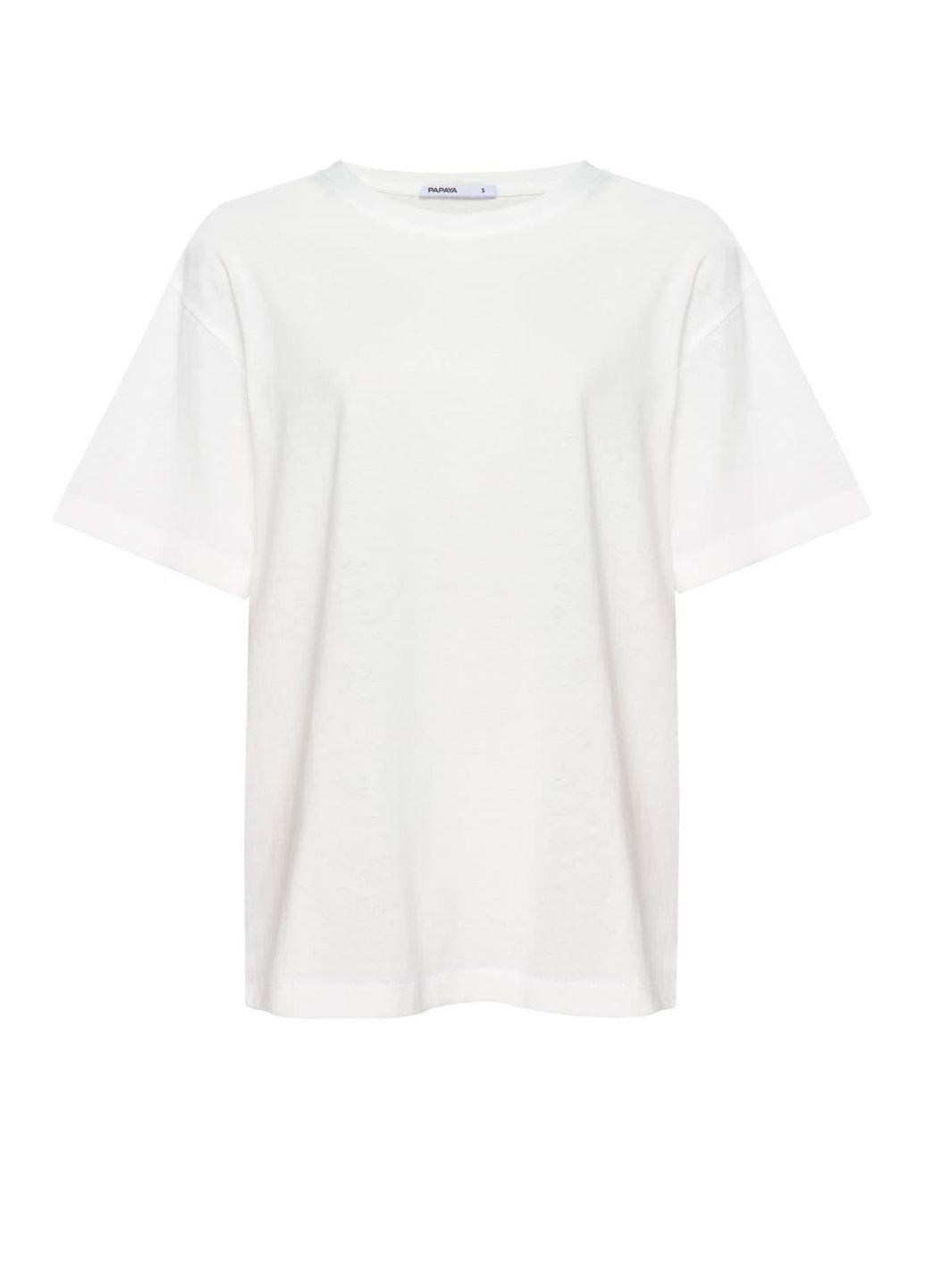 Біла літня футболка oversize 1005-22 Papaya